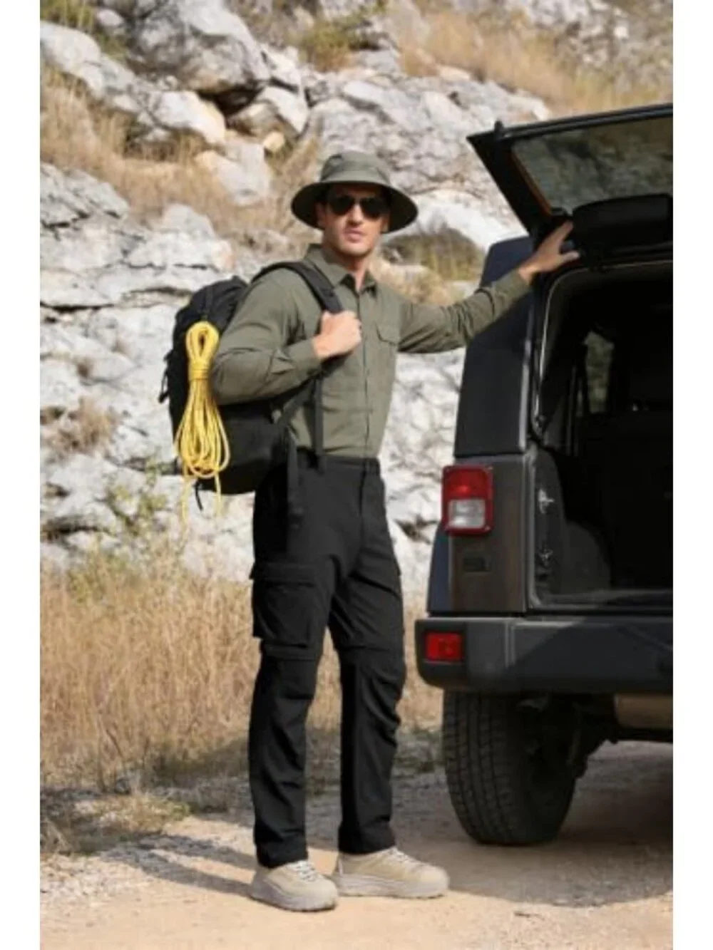 Lightweight Quick-Dry Waterproof Men's Convertible Hiking & Fishing Cargo Pants